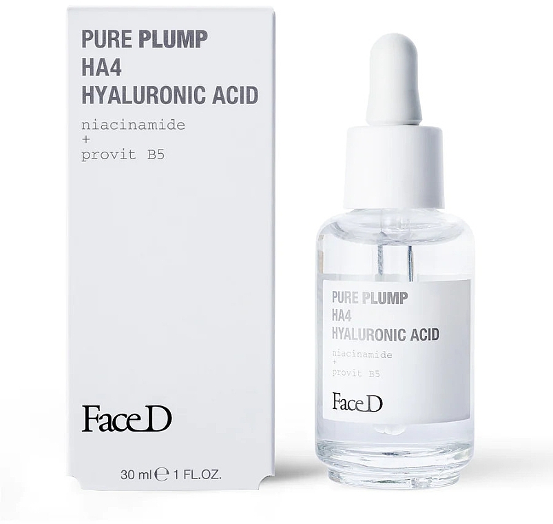 Сироватка для обличчя з гіалуроновою кислотою - FaceD Pure Plump HA4 Hyaluronic Acid — фото N2