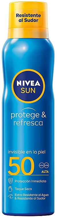 Сонцезахисний міст для обличчя - NIVEA Sun Protects & Refreshes Mist Spf50 — фото N1