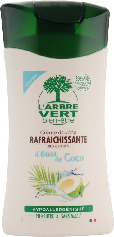 Крем-гель для душа освежающий, с экстрактом кокосовой воды - L'Arbre Vert Cream Shower Gel — фото N1