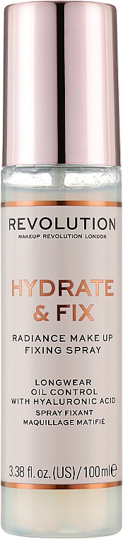 Спрей для закрепления макияжа - Makeup Revolution Hydrate & Fix Setting Spray — фото N1