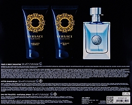 Versace Pour Homme - Набор (edt/50ml + a/sh/balm/50ml + sh/gel/50ml) — фото N3