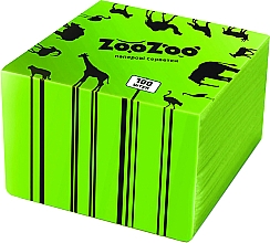 Сухие бумажные салфетки ZooZoo, 100 штук, зеленые - Снежная Панда — фото N3