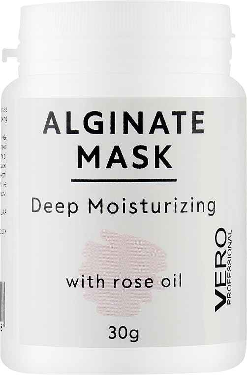 Альгинатная маска для увлажнения кожи лица, с маслом розы (розовая) - Vero Professional Alginate Mask Deep Moisturizing With Rose Oil
