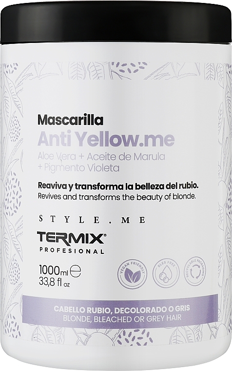 Маска проти жовтизни для світлого волосся - Termix Style.Me Anti Yellow.me Mask — фото N3