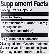 Харчова добавка "Гриби рейші" 500 мг, 90 шт. - Swanson Reishi Mushroom Extract — фото N3