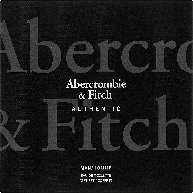 Abercrombie & Fitch Authentic Men - Набор (edt/100ml + edt/15ml + h&b/wash/200ml) — фото N1