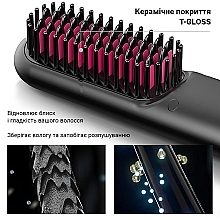 Беспроводная щетка-выравниватель для волос, черная - Aimed Hair Straightener Brush Wireless — фото N10
