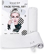 Дорожный набор полотенец для лица, белые "MakeTravel" - MAKEUP Face Towel Set — фото N1