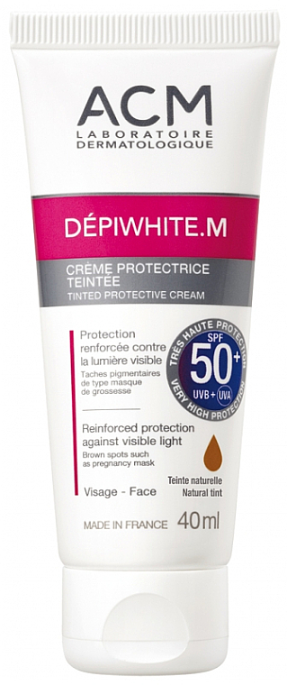 Тонирующий защитный крем SPF 50+ - ACM Laboratoires Depiwhite.M Tinted Protective Cream — фото N1