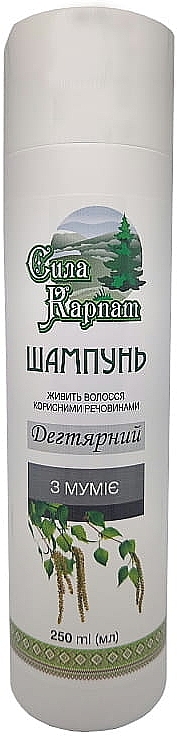 Дігтярний шампунь для волосся з муміє "Сила Карпат" - LekoPro — фото N1