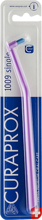 Монопучкова зубна щітка "Single CS 1009", бузкова - Curaprox — фото N1