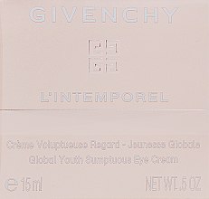 Крем для кожи в области вокруг глаз - Givenchy L`Intemporel Global Youth Sumptuous Eye Cream — фото N1