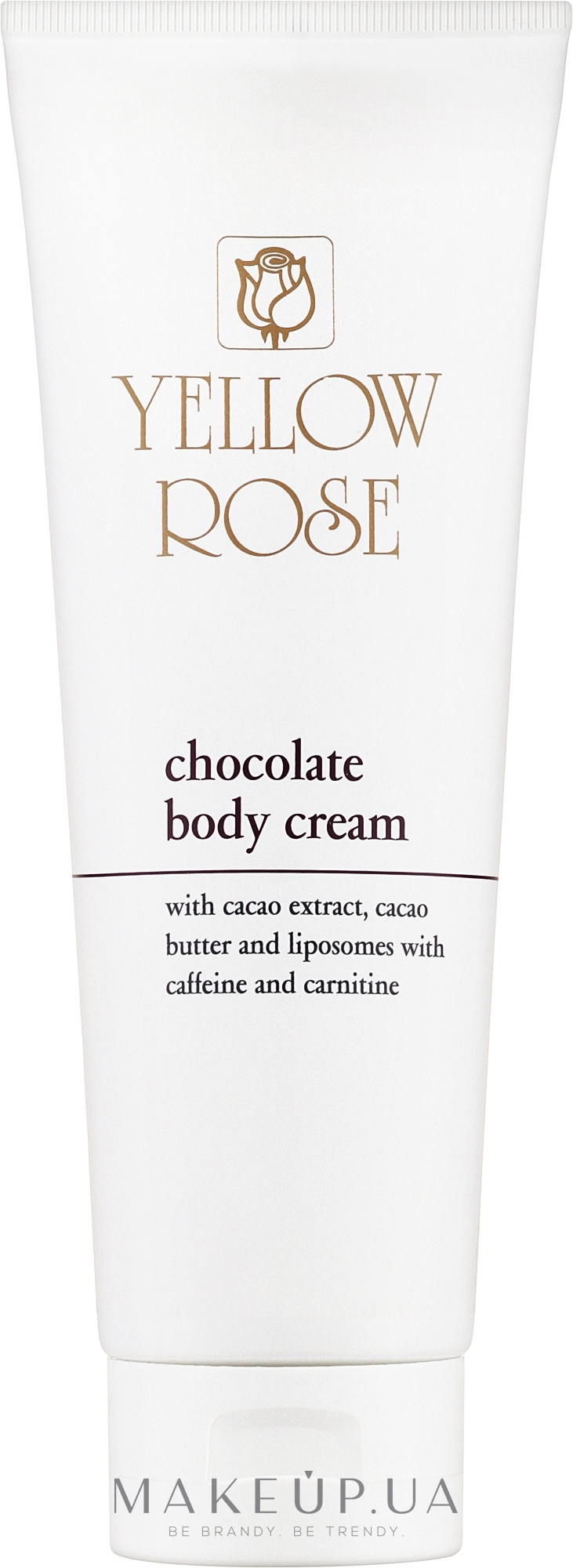 Шоколадный тонизирующий массажный крем для тела - Yellow Rose Chocolate Body Cream — фото 250ml