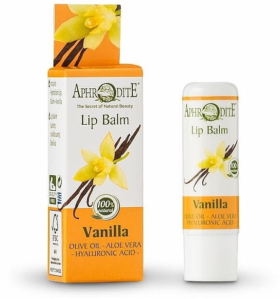 Бальзам для губ з ароматом ванілі SPF 10 - Aphrodite Instant Hydration Lip Balm Vanilla SPF 10