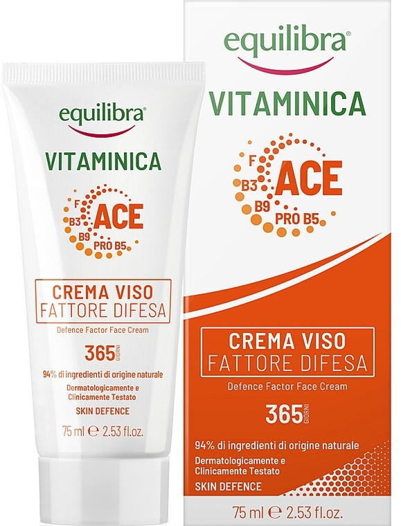 Крем для обличчя - Equilibra Vitaminica Defense Factor Face Cream — фото N1