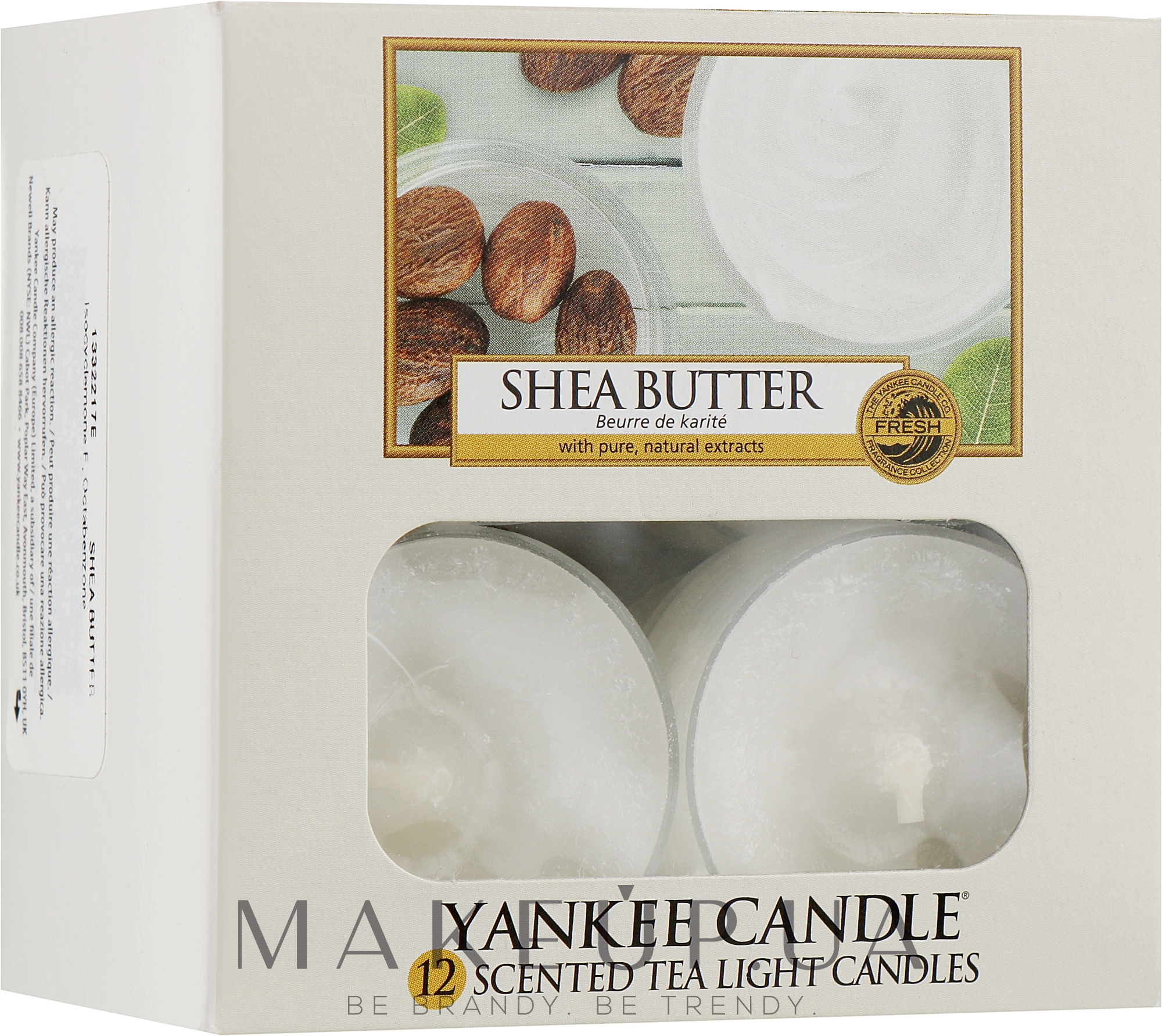 Чайні свічки "Масло ши" - Yankee Candle Scented Tea Light Candles Shea Butter — фото 12шт