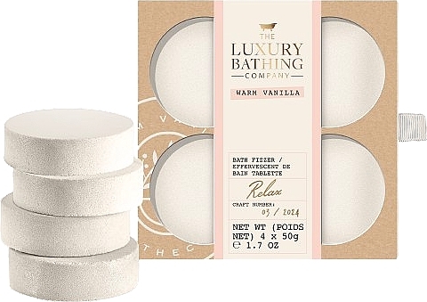 Набір бомбочок для ванни - Grace Cole The Luxury Bathing Warm Vanilla (bath/fizzer/4gx50g) — фото N1