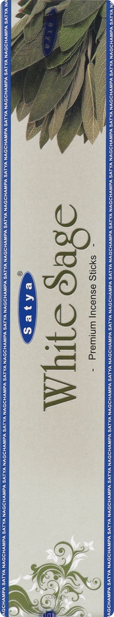 Благовония премиум "Белый шалфей" - Satya White Sage Premium Incense Stick — фото 15g