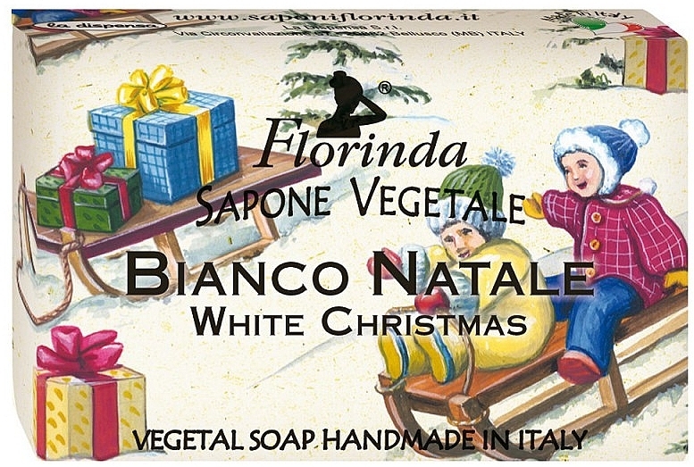 Рослинне мило - Florinda Special Christmas White Christmas Vegetal Soap Bar — фото N1