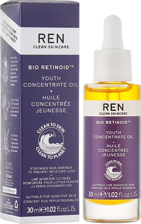 Олія-концентрат молодості для обличчя - Ren Bio Retinoid Youth Concentrate Oil — фото N2