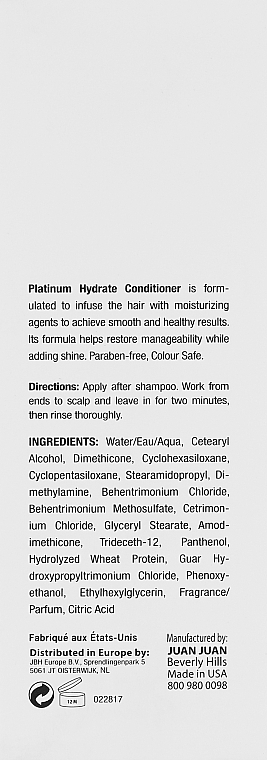 Зволожувальний кондиціонер для волосся - J Beverly Hills Platinum Hydrate Conditioner — фото N3