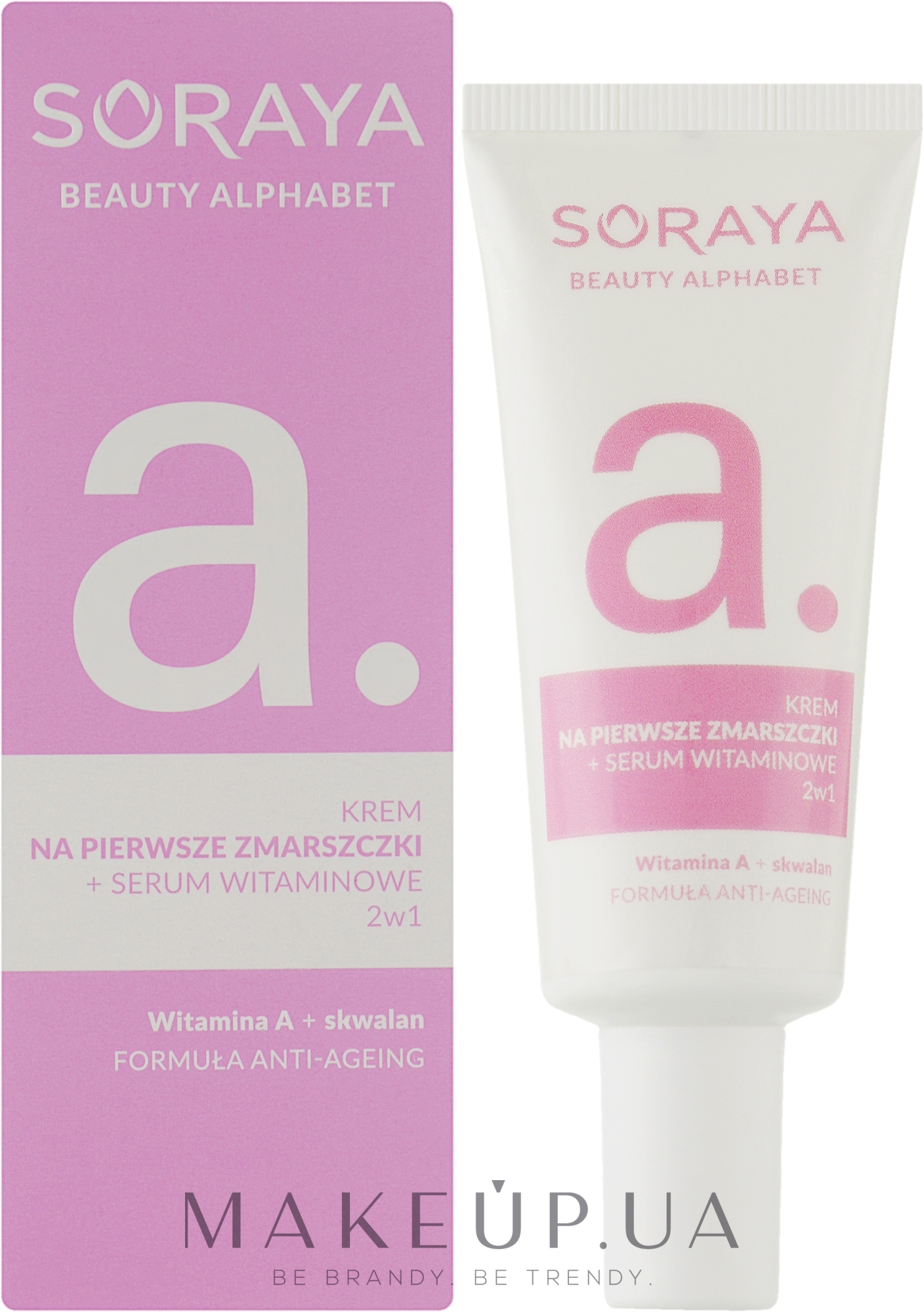 Крем от первых морщин + витаминная сыворотка 2 в 1 - Soraya Beauty Alphabet Vitamin A + Squalane — фото 30ml