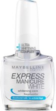 Духи, Парфюмерия, косметика Основа под лак отбеливающая - Maybelline New York Express Manicure White