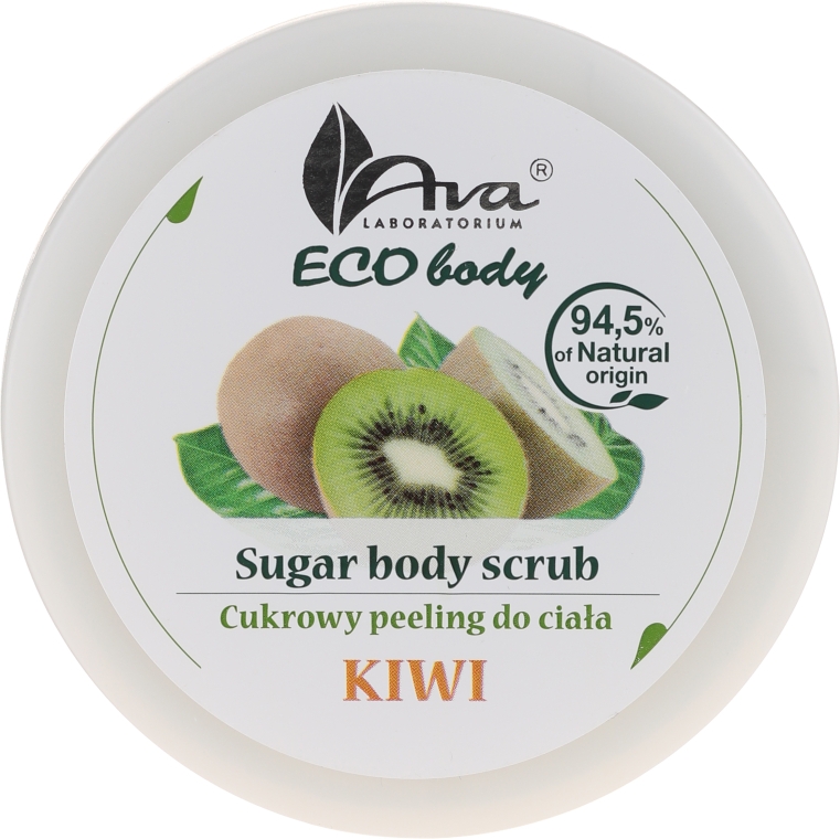 Скраб для тіла "Ківі" - Ava Laboratorium Eco Body Natural Sugar Scrub Kiwi — фото N1