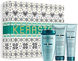 Парфумерія, косметика Набір - Kerastase Resistance Christmas Set 2020 (sham/250ml + fondant/200ml + h/milk/150ml)