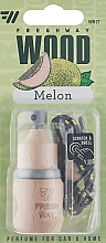 Ароматизатор підвісний "Melon" - Fresh Way Wood — фото N1