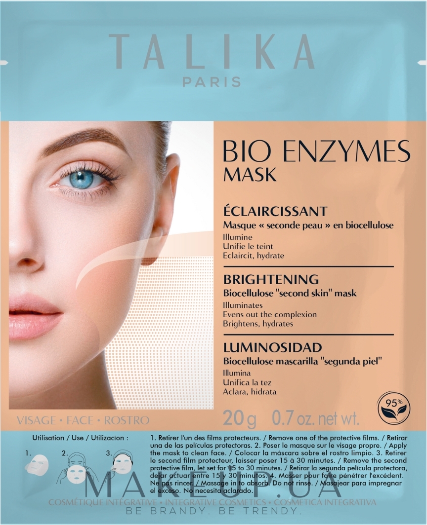 Освітлювальна маска для обличчя - Talika Bio Enzymes Brightening Mask — фото 20g