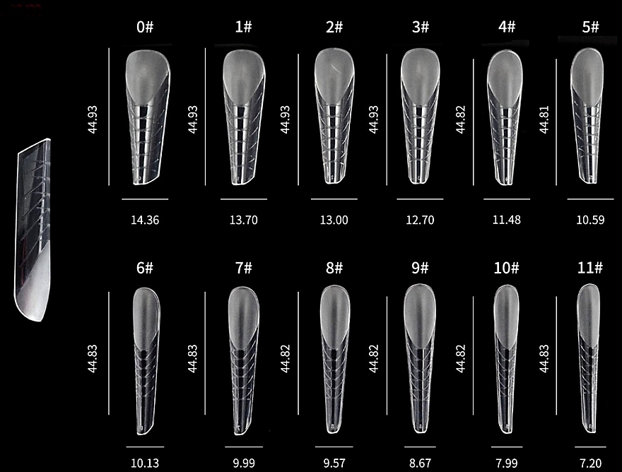 Формы многоразовые для наращивания ногтей, Di1540 - Divia — фото N3