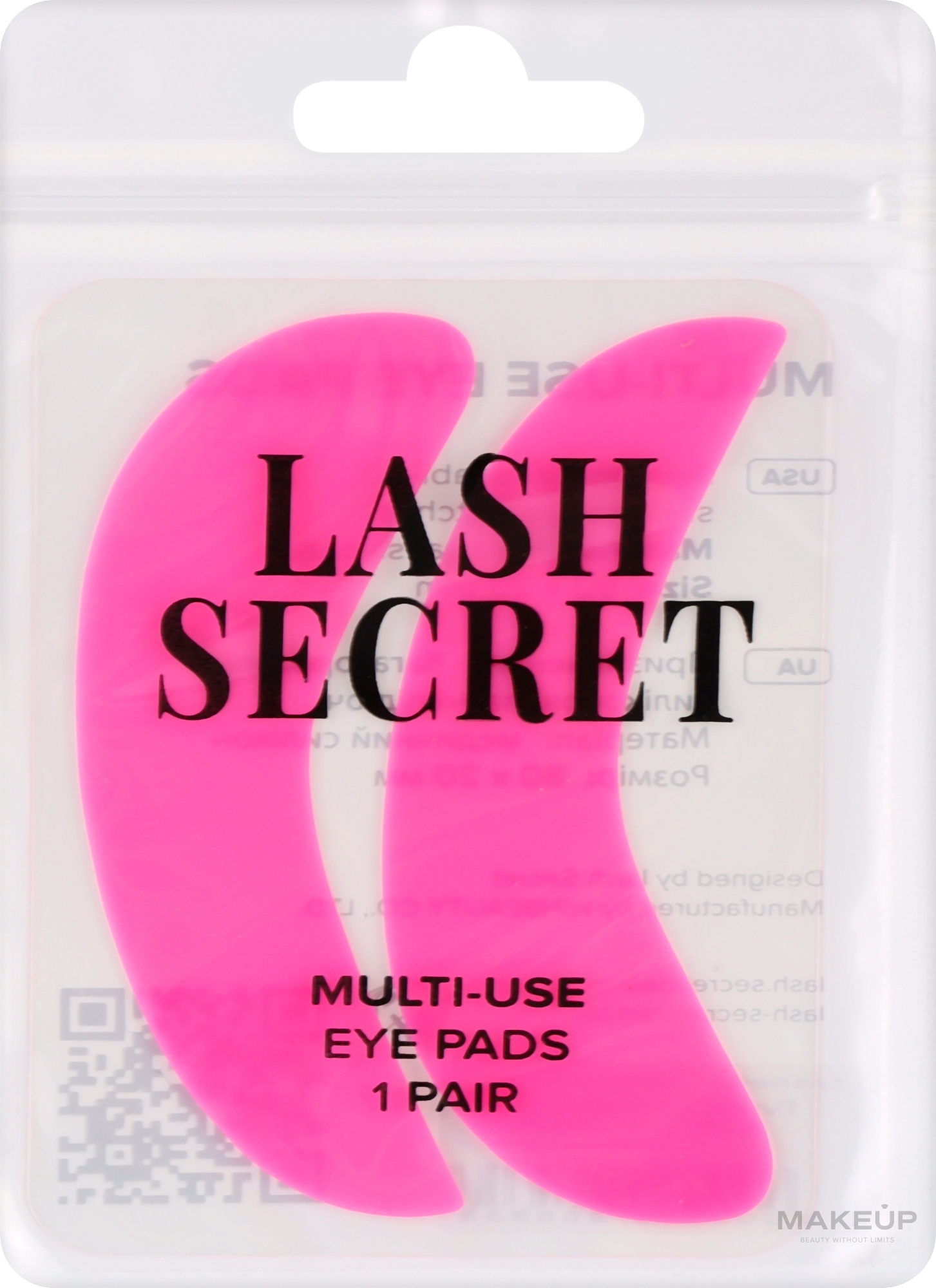 Патчи силиконовые, малиновые - Lash Secret Multi-Use Eye Pads — фото 2шт