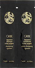 Парфумерія, косметика Набір пробників - Oribe Signature A Daily Indulgence (sh/7ml + cond/7ml)