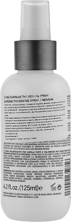 Спрей для объема волос - Newsha High Class Supreme Thickening Spray — фото N2