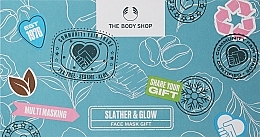 Парфумерія, косметика Набір, 5 продуктів - The Body Shop Slather & Glow Face Mask Gift Christmas Gift Set