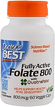 Повністю активований фолат, 800 мкг - Doctor's Best Fully Active Folate with QuatreFolic — фото N1