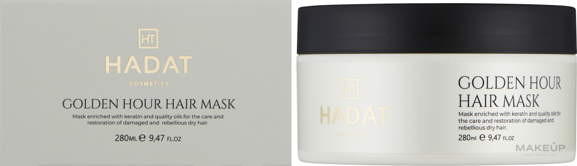 Інтенсивна відновлювальна маска - Hadat Cosmetics Golden Hour Hair Mask — фото 280ml