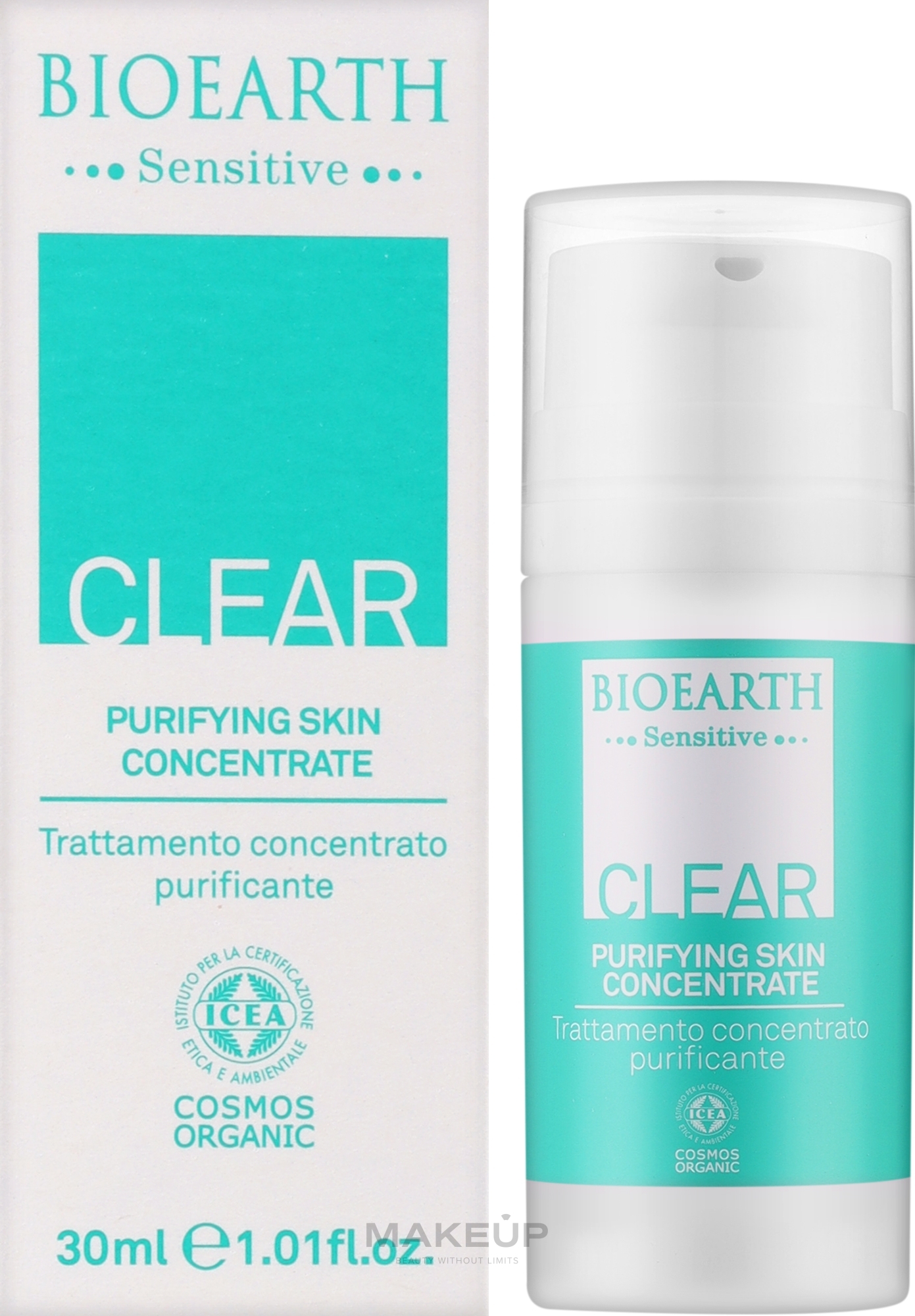 Очищуюча сироватка для проблемної та комбінованої шкіри обличчя - Bioearth Senstive Clear Purifying Skin Concentrate — фото 30ml