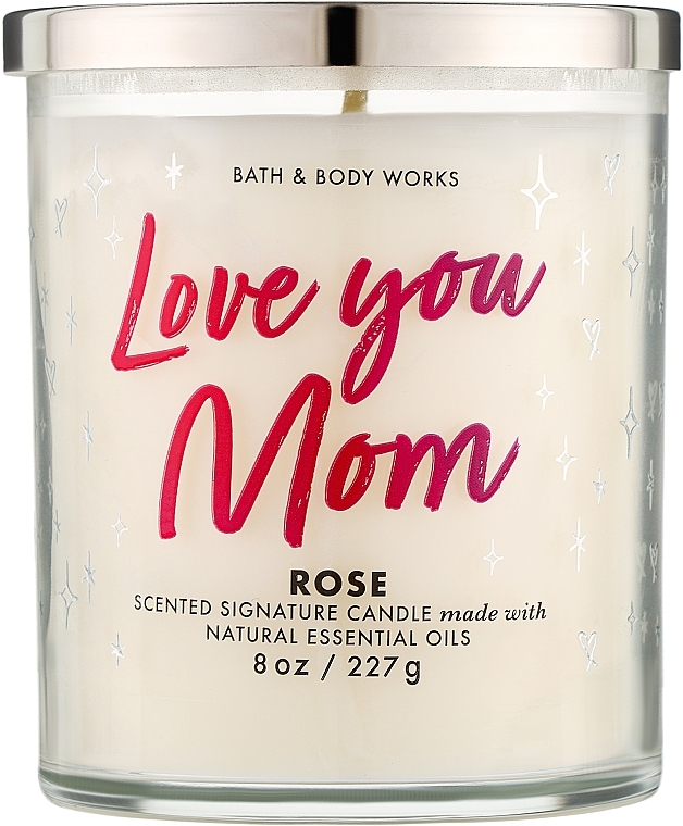 Ароматическая свеча в стакане "Rose Love You Mom" - Bath & Body Works Rose Love You Mom Scented Candle — фото N1