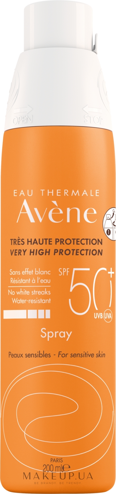 Солнцезащитный спрей - Avene Eau Thermale Sun Very High Protection Spray SPF50 — фото 200ml