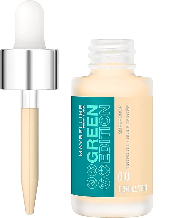 Тонувальна олія для обличчя - Maybelline New York Green Edition Superdrop Tinted Oil — фото N2