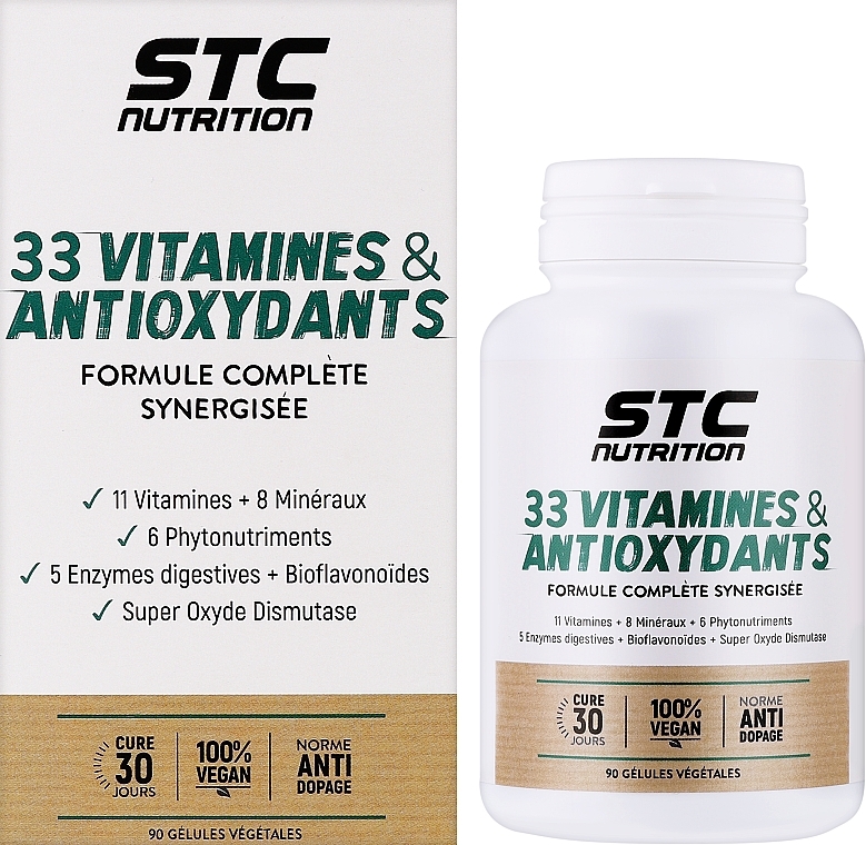 33 витамина и антиоксиданта - STC Nutrition 33 Vitamins & Antioxydants Capsules — фото N2