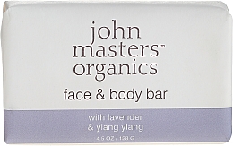 Мыло для лица и тела - John Masters Organics Lavender Rose Geranium & Ylang Ylang Face & Body Bar — фото N1
