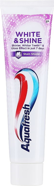 Зубная паста отбеливающая - Aquafresh White & Shine Whitening Toothpaste — фото N2
