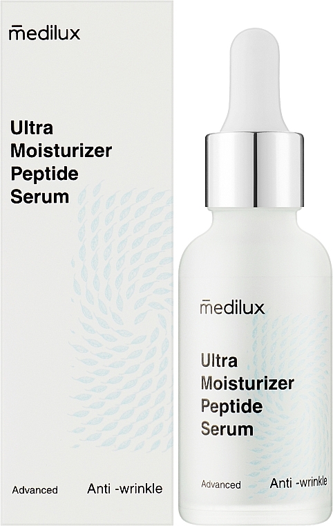 Ультрозволожувальна сироватка з пептидами - Medilux Ultra Moisturizer Peptide Serum Advanced — фото N2