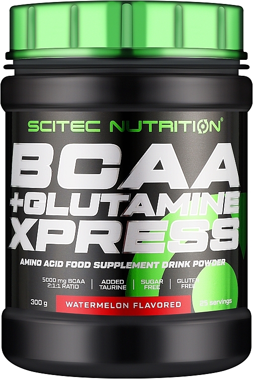 Аминокислота для спорта - Scitec Nutrition BCAA +Glutamine XPress Watermelon — фото N1