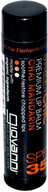 Бальзам для губ "Мандарин" - Giovanni Premium Lip Balm Chai Mandarin SPF 35