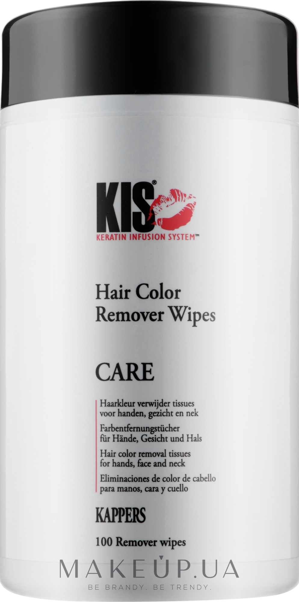 Вологі серветки для видалення фарби - KIS Hair Color Remover Wipes Care — фото 100шт