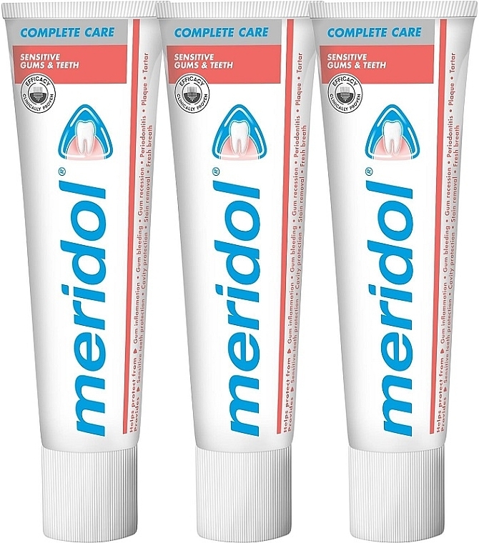 Набор - Meridol Complete Care Sensitiv (toothpaste/3x75ml) — фото N1